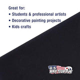 US Art Supply 9 X 12 inch Black Professional Artist Quality Acid Free Canvas Panels 6-Pack (1 Full Case of 6 Single Canvas Panels)