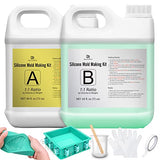 Silicone Mold Making Kit - 1 Gallon Liquid Silicone Rubber 15A with Adjustable Mold Housing - Fast Cured Easy 1:1 Mixing Ratio Silicone Casting for Making DIY Silicone Resin Molds - with Instructions