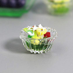 BARMI Dollhouse Miniature Vegetable Salad Model Simulation Food Kitchen Play Scene Toy,Perfect DIY Dollhouse Toy Gift Set