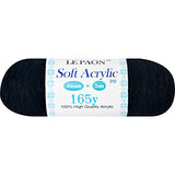 LE PAON Acrylic Yarn Skeins Total of 165 Yards Craft Yarn | for Knitting and Crochet Perfect Beginner Yarn(Black)