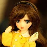 AMITD SD Doll 2020.1/6 BJD Doll BJD Doll Ball-Jointed Doll Children Doll Toy Set with Clothes Makeup Wig Shoes Yellow