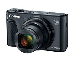 Canon PowerShot SX740 Digital Camera w/40x Optical Zoom & 3 Inch Tilt LCD - 4K VIdeo, Wi-Fi, NFC, Bluetooth Enabled (Black) (Renewed)