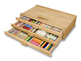 Sennelier Pastels Art Gift Set & 3 Drawer Wood Pastel Storage Box - Sennelier Oil Pastel