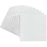 Arteza Canvas Panels 6x6 Inch, Pack of 14, White Blank, 100% Cotton, 12.3 oz Primed, 7 oz Unprimed, Acid-Free, for Acrylic & Oil Painting, Professional Artists, Hobby Painters & Beginners