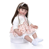 Zero Pam Reborn Baby Dolls 24 inch Reborn Girl Toddler Life Size Dolls Vinyl Silicone Babies Safty Toys for Girls Age 3+