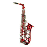 Merano E Flat Red Alto Saxophone with Zippered Hard Case + Mouth Piece,Screw Driver, nipper. A pair of gloves, Soft Cleaning Cloth