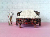 1:12 scale Doll Bed. Handmade Wicker Miniature Furniture for lati yellow irrealdoll aquarius NariPon Ringo