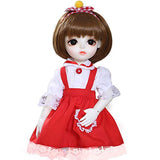 10 Inch 1/6 BJD SD Girl Doll Children's Creative Toys 19-Jointed Body Cosplay Fashion Dolls with All Clothes Outfit Shoes Wig Hair Makeup, Best Gift for Girls