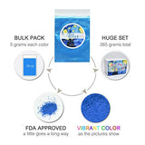 Mica Powder Pure 53 Color - Pearl Epoxy Resin Color Pigment - Cosmetic Grade Slime Coloring Pigment - Natural Soap Dye for Soap Making Supplies Kit, Bath Bomb Colorant, Paint, Nail Art - 0.18oz Each
