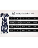 OUGES Women's Summer Short Sleeve V-Neck Floral Short Party Dress with Pockets(Florals,L)