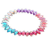 500Pcs in Bulk 7X15mm Crystal AB Acrylic Flatback Rhinestones Eye Shaped Diamond Beads for DIY