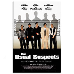 The Usual Suspects Canvas Prints Classic Movie Poster Wall Art For Home Office Decorations Unframed 30"x20"