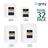 UPGREY Acrylic Pouring Paint Set 18 Colors & 30 Pack Canvases for Painting in 4 sizes