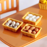 Galand Dollhouse Toy,Miniature Food Toy Life Scene Boxed Egg Model Set Dollhouse Decoration Accessory B