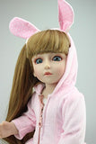 BJD Ball Jointed Doll High Vinyl Girl Toy 18in. 45cm Pink Rabbit