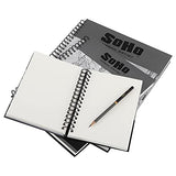 Soho Urban Artist Sketchpad (75lb/110gsm), 100 Sheets of Spiral Bound Sketch Book for Artist Pro & Amateurs, Colored Pencil, Charcoal and Graphite for Sketching, 5.5x8.5"