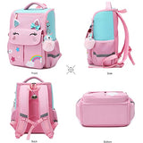 Unicorn Girls Backpacks for School Princess Bowknot Kids Bookbags Boys Dinosaur Backpack (Small, Pink)