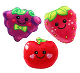 Plush Fruit Cartoon Figures Stuffed Toys, Bulk Set of 12.