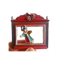 Miniature dollhouse theater and puppets 1:12 scale toy