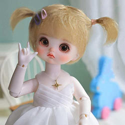 ZXCVBN BJD Doll Girl 1/6 25.5cm Ball Jointed Doll Body + Hand-Painted Makeup + 3D Eyes + 4 Pairs Replaceable Gesture, Birthday Gifts for Boys and Girls