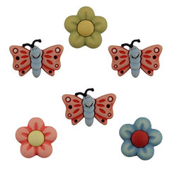 BaZooples Buttons-Flutterbugs & Flowers
