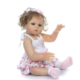 Anano 18 inch Reborn Baby Girls Doll Lifelike Silicone Full Body Newborn Dolls Xmas Gifts for Kids Above 3 Years Old