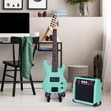 LyxPro 30 Inch Electric Guitar and Starter Kit for Kids with 3/4 Size Beginner’s Guitar, Amp, Six Strings, Two Picks, Shoulder Strap, Digital Clip On Tuner, Guitar Cable and Soft Case Gig Bag - Green