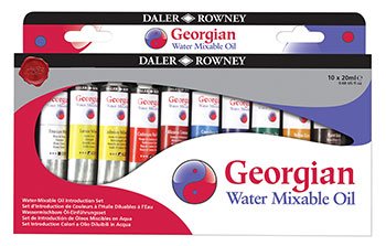 Daler Rowney : Georgian Water Mixable Oil Introduction Set : 10 x 20ml