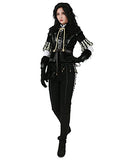 Miccostumes Fashion Black Yennefer Cosplay Costume (WS)
