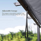 PURPLE LEAF 10' X 13' Aluminum Outdoor Retractable Pergola Canopy Deck Garden Grape Trellis Pergola Patio Gazebo, Gray