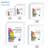 GOTIDEAL Canvases for Painting, 18 Paint Canvas Boards Multi Pack 4x4", 5x7", 8x10", 9x12",11x14",Primed White Blank Artist Canvas Panels Variety Pack for Acrylic Paint, Oil Paint, Watercolor, Gouache