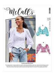 McCall's M8181A5 Misses Prairie Puff Sleeve Peasant Top Sewing Patterns Kit, Design Code M8181, Sizes 6-14