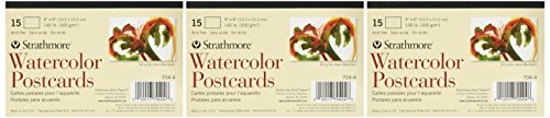 Strathmore Watercolor Postcards, 3 Pads (2 Pack)