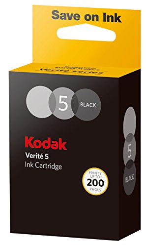 Kodak Verite 5 Replacement Inks (ASK1CA) Standard Black Ink Jet Cartridge Compatible with Kodak Verite Printers V50, V55, V55W Eco, V55 Plus, V60 Eco, V640 Eco, V64 Series, V65 Eco, V65 Plus