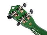 Alida Soprano Ukulele For Beginner Green Color included Carrying Bag, Strap, Spare Strings and Picks for Kid Guitar