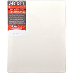 Fredrix 5020 Red Label Stretched Canvas, 14 By 18 Inches, White, 1 Piece