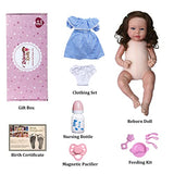 JIZHI Lifelike Reborn Baby Dolls - 3-6 Months Baby Length Realistic-Newborn Baby Dolls Girl - Baby Soft Body Real Life Toddler Dolls with Gift Box for Kids Age 3 4 5 6 7 8 9 +