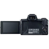 Canon EOS M50 Mirrorless Digital Camera with 15-45mm Lens (Black) (2680C011) + 64GB Memory Card + Case + Corel Photo Software + LPE12 Battery + Charger + Card Reader + HDMI Cable + More (Renewed)