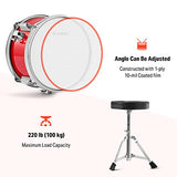 Kids Drum Sets Donner 5-Piece for Beginners,14 inch Junior Drum Kit, with Adjustable Throne, Cymbal, Hi-Hat, Pedal & Drumstick-Red