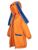 Japanese Anime Kakegurui Long Eare Rabbit Coat Hoodie Jacket Outfit for Yomoduki Runa Uniform Cosplay Costume(Orange L)