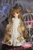 BJD Doll Hair Wig 7-8 inch 18-20cm golden yellow 1/4 MSD DZ DOD MK LUTS 21-1