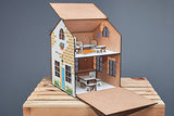 Dollhouse with furniture, eco-friendly, wooden toy, 3d puzzles