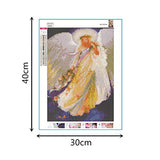 Barlingrock Style-1 Angel Girl Diamond Paintings for Adults, 5D DIY Embroidery Cross Stitch Paintings Full Drill Rhinestone Painting Artwork Home Living Room Bedroom Wall Decor-30x40cm/12x16"