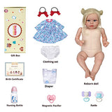 BABESIDE Lifelike Reborn Baby Dolls - 3-6 Months Baby Length Realistic Baby Dolls Soft Body Real Life Baby Dolls Girl with Gift Box for Kids Age 3 4 5 6 7 8 9 +