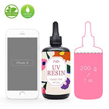 UV Resin - Improved 200g Crystal Clear Hard Ultraviolet Curing Epoxy Resin for DIY Jewelry Making, DIY Resin Mold - UV Glue Solar Cure Sunlight Activated Resin for Casting & Coating, Craft Decoration