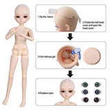 UCanaan BJD Doll, 1/4 SD Dolls 18 Inch 18 Ball Jointed Doll DIY Toys with Full Set Clothes Shoes Wig Makeup, Best Gift for Girls-Caitlin