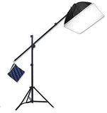 StudioFX H9004SB2 2400 Watt Large Photography Softbox Continuous Photo Lighting Kit 16" x 24" + Boom Arm Hairlight with Sandbag H9004SB2 by Kaezi