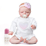 Asmork Lifelike Reborn Baby Dolls Girl, 19 Inch Weighted Realistic Newborn Baby Dolls, Soft Silicone Baby Doll with Clothes and Toy Accessories, Kids Gift or Playmate for Age 3+ (Mila-19 Inch)