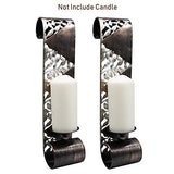 Shelving Solution Wall Sconce Candle Holder Metal Wall Art for Living Room, Bathroom, Dining Room Decoration, Set of 2