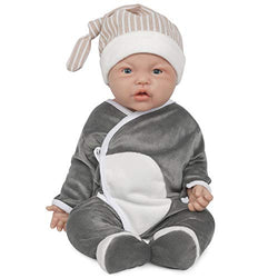 Vollence 17 inch Full Silicone Baby Doll That Look Real,Reborn Baby Doll,Real Baby Doll,Lifelike Baby Dolls - Boy